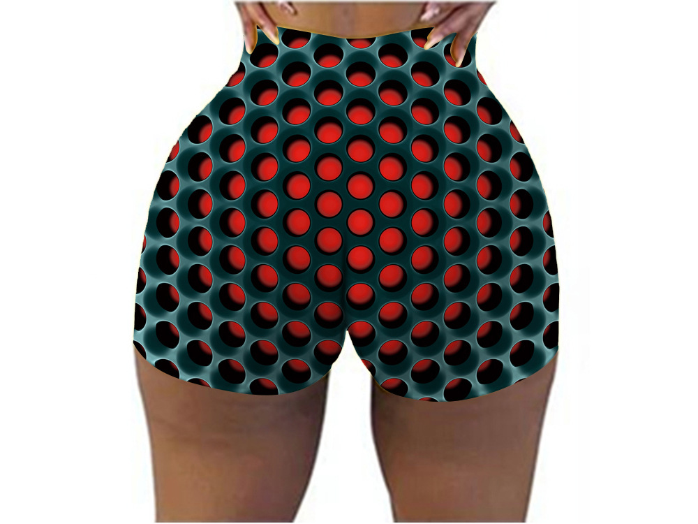 Pantalones cortos de cadera deportivos casuales de camuflaje con estampado digital europeo y americano, las mujeres pueden pedir una pieza