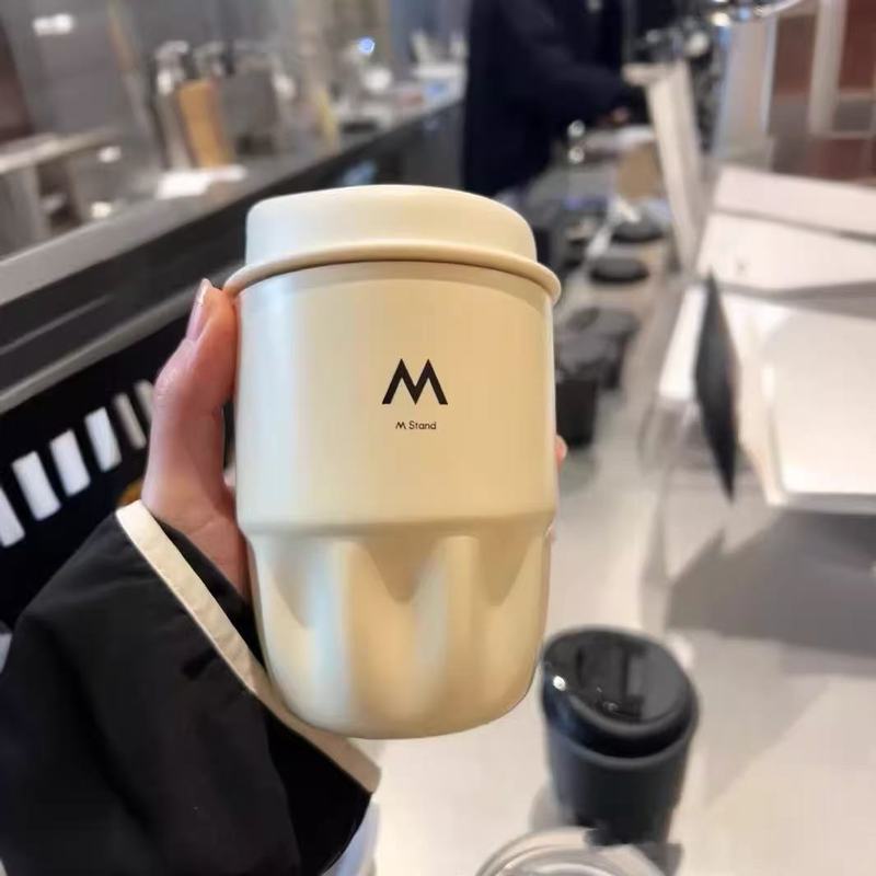 MStandコーヒーカップ ステンレス製 インス風ウォーターカップ 直飲みカップ 保温カップ 携帯マグカップ 旅行用 ビジネスギフト|undefined