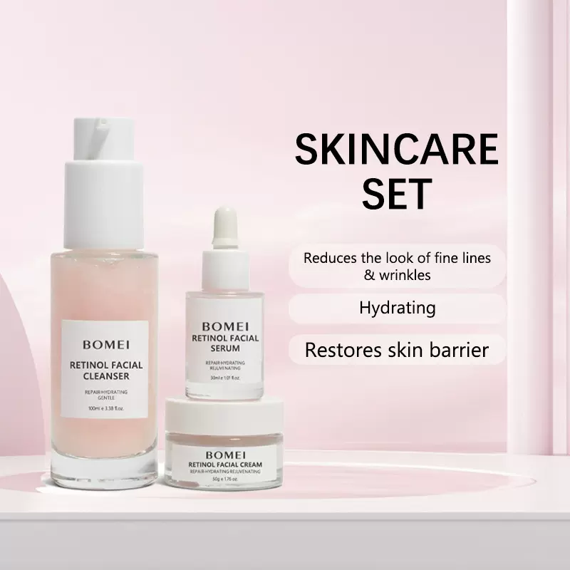 视黄醇护肤套装 紧致保湿精华液面霜洗面奶跨境Skin care product