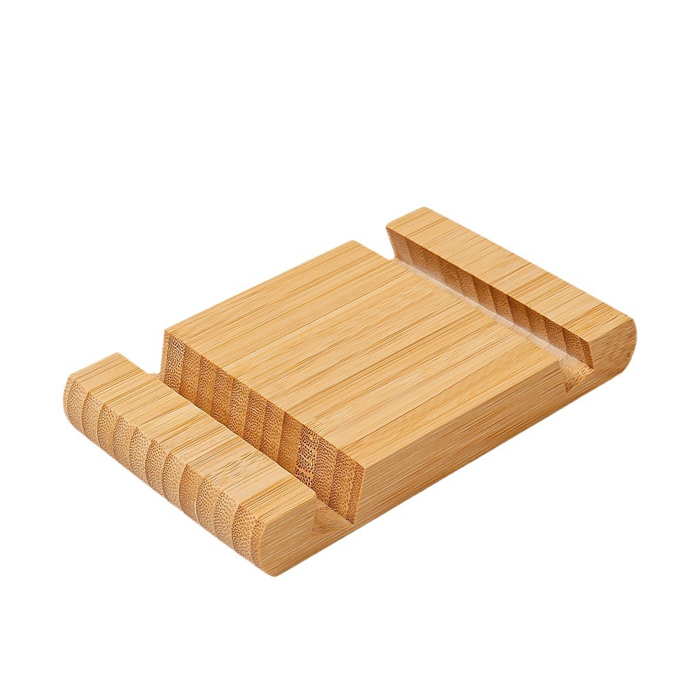 Soporte para teléfono móvil para escritorio, bambú perezoso de madera de bambú, base para teléfono móvil, artesanía simple creativa, decoración de escritorio al por mayor