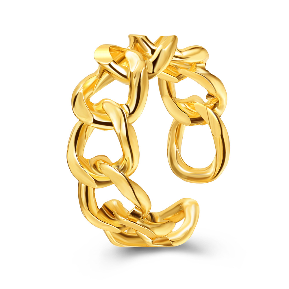 Hollow Chain Open Adjustable Ring Wholesale Jewelry Nihaojewelry display picture 2