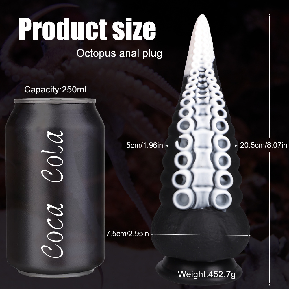 Silicona líquida color mezclado pulpo anal plug anal suave unisex de forma especial expansor anal dildo pene
