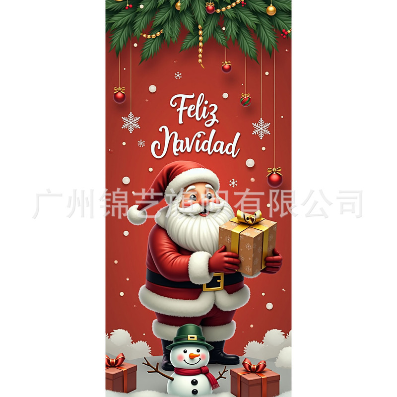 クロスボーダー新しいクリスマスドアカバードアハンギングホリデーパーティー装飾シーンレイアウト屋外アマゾンクリスマス|undefined