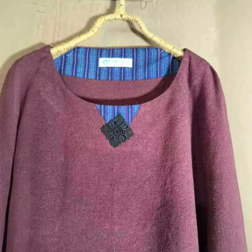 Genuine design autumn retro ethnic dress