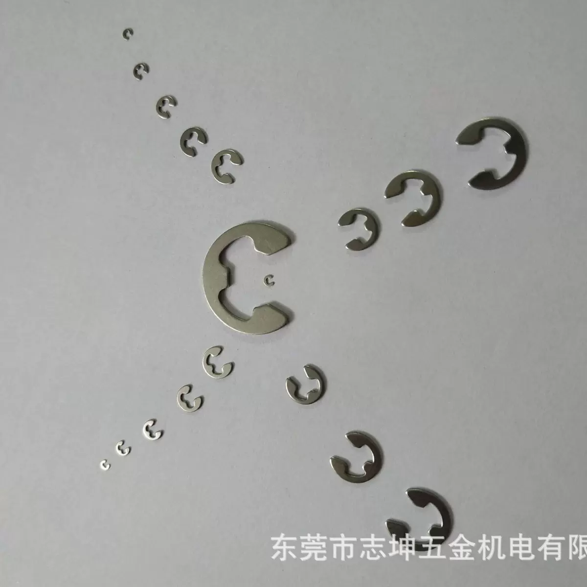 E型卡簧精密小卡簧卡扣开口卡环介子紧固件挡圈轴用介子不锈钢