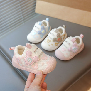 2025 spring new baby toddler shoes cartoon boy baby sneaker mesh girl indoor shoes generation