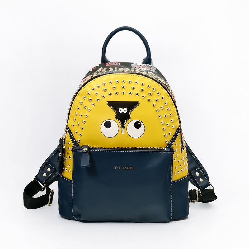 Mochila de almacenamiento de viajes universal para hombres y mujeres de gran capacidad, mochila de estudiante de dibujos animados lindo 2656 #