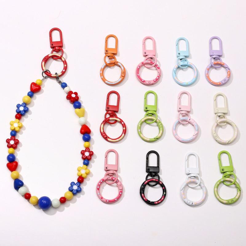 Alloy Donut Spring Buckle Lobster Buckle Handmade DIY Keychain Bag Pendant Mobile Phone Chain Jewelry Accessories