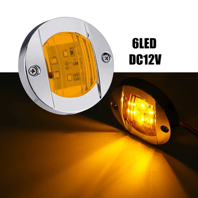 Source factory 6LED round truck Tail light - yellow-shell-yellow-light