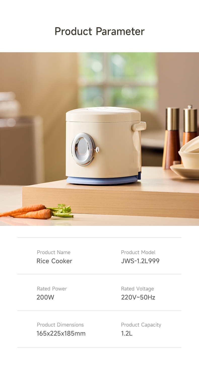 Export 1.2-liter Mini Cooker, Small One-person Electric Rice Cooker_voghion.com