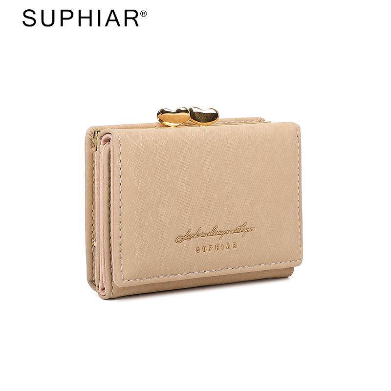 Nuevo multifuncional pu billetera de damas pequeña billetera de tres plegables bolsa de cambio de gran capacidad billetera de damas tela de algodón de alta calidad