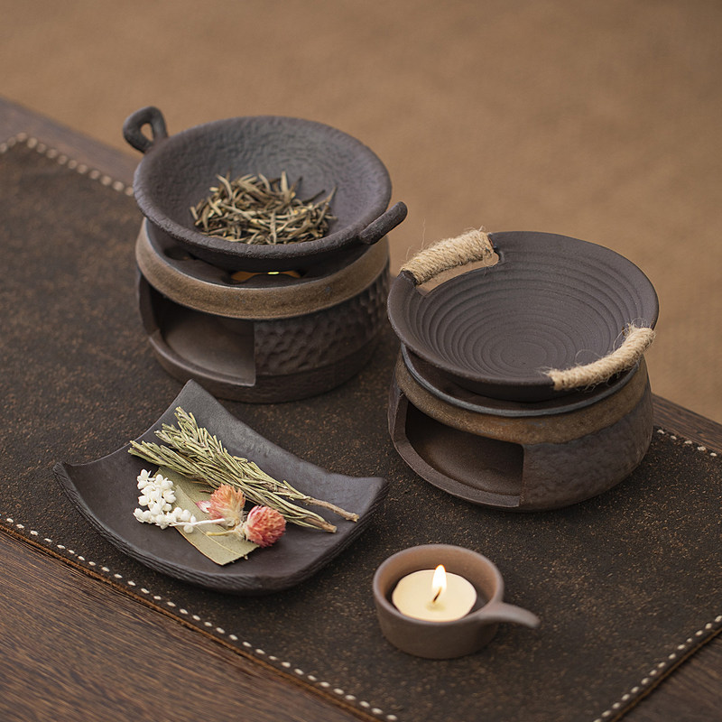 Tea Stove Set Candle Heating Tea Stove Tea Ceremony Accessories Tea Fragrance Tea Roaster Baking Tea Tiles Tea Warmer