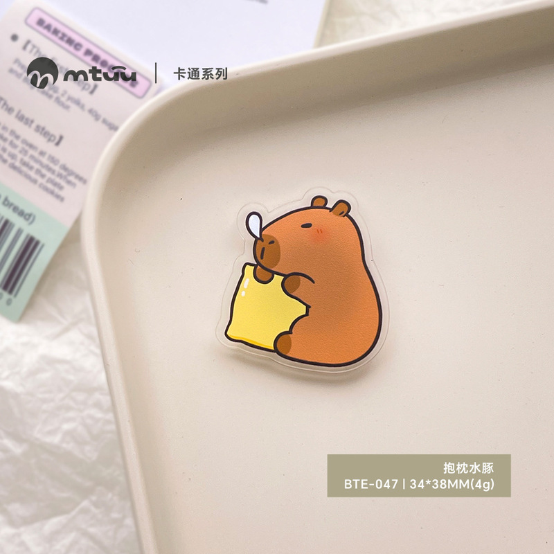亚克力卡通磁吸冰箱贴软萌熊猫装饰贴可爱小狗小熊派大星留言磁贴|undefined