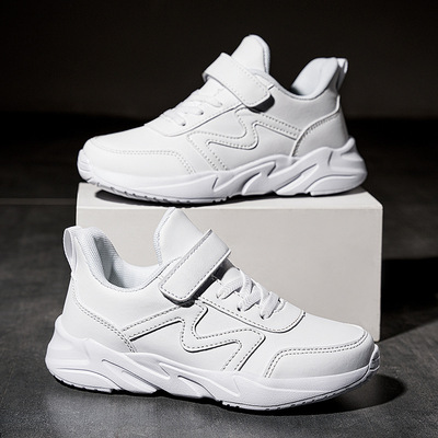 男童鞋子2021夏季新款男童運動鞋中大童兒童運動小白鞋壹件代發