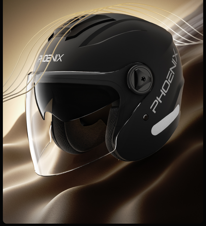 3C certification electric car helmet men's and women's motorcycle autumn and winter warm windproof helmet plus size 3/4 helmet winter