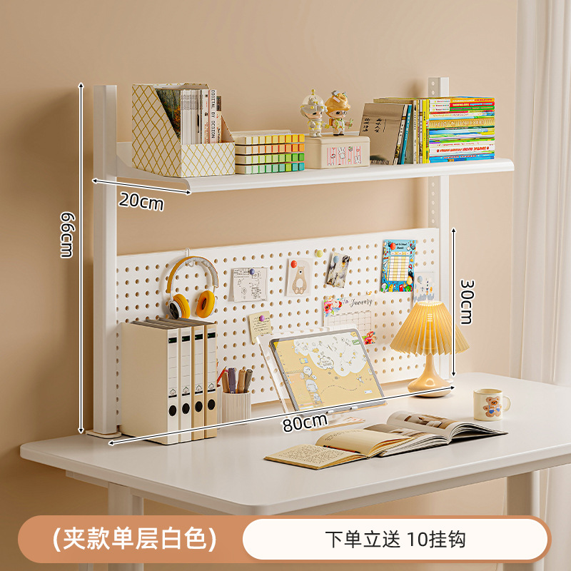 Estante de escritorio estante de escritorio estante de hierro forjado multicapa estante de exhibición para estudiantes