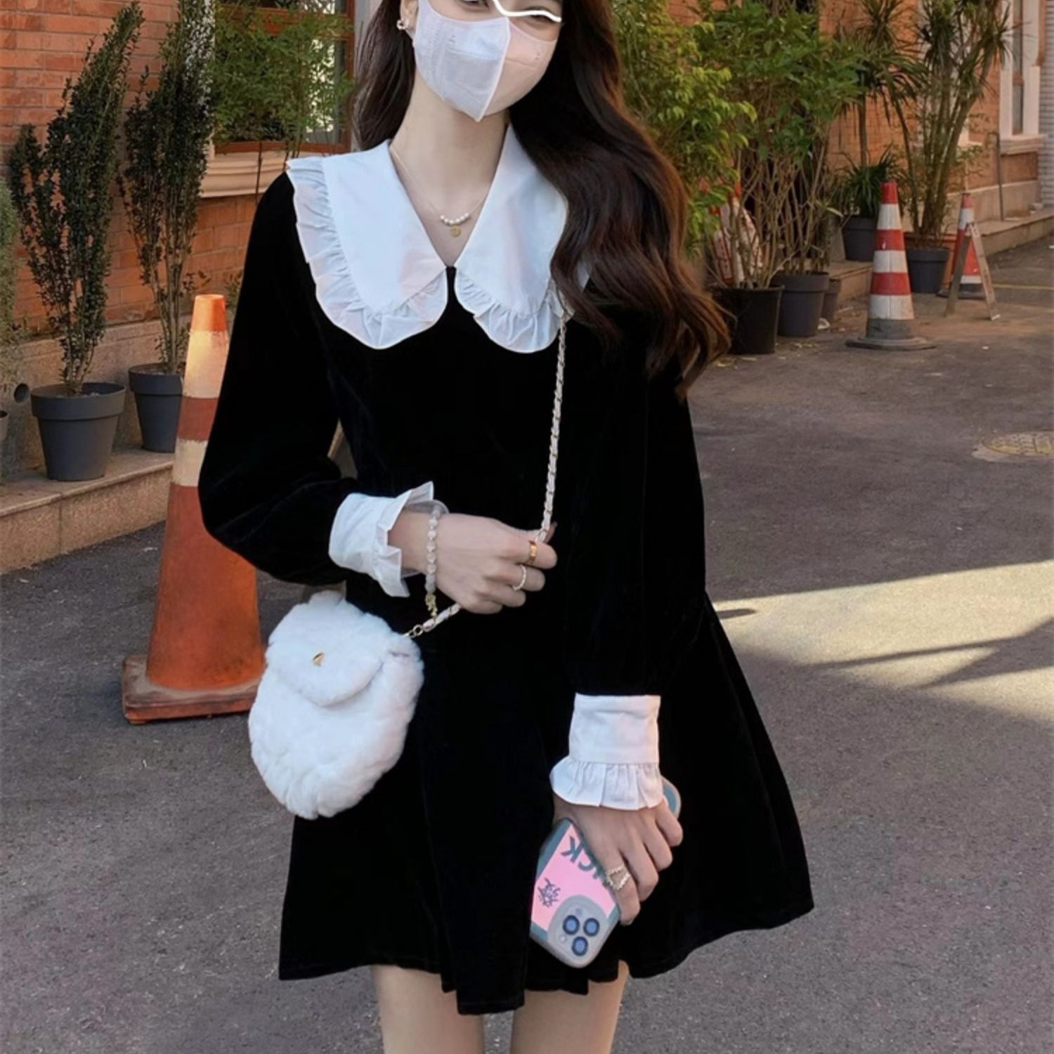autumn retro dress