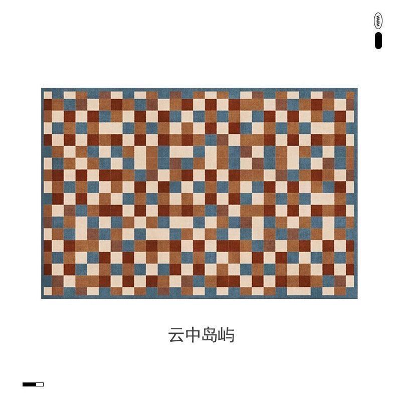 レトロなフレンチスタイルのリビングルームカーペット、アンティークスタイル、新しいスタイル、軽い高級感、ハイエンドのソファコーヒーテーブル、洗濯不要、拭き取り可能な厚みのあるフロアマット|undefined