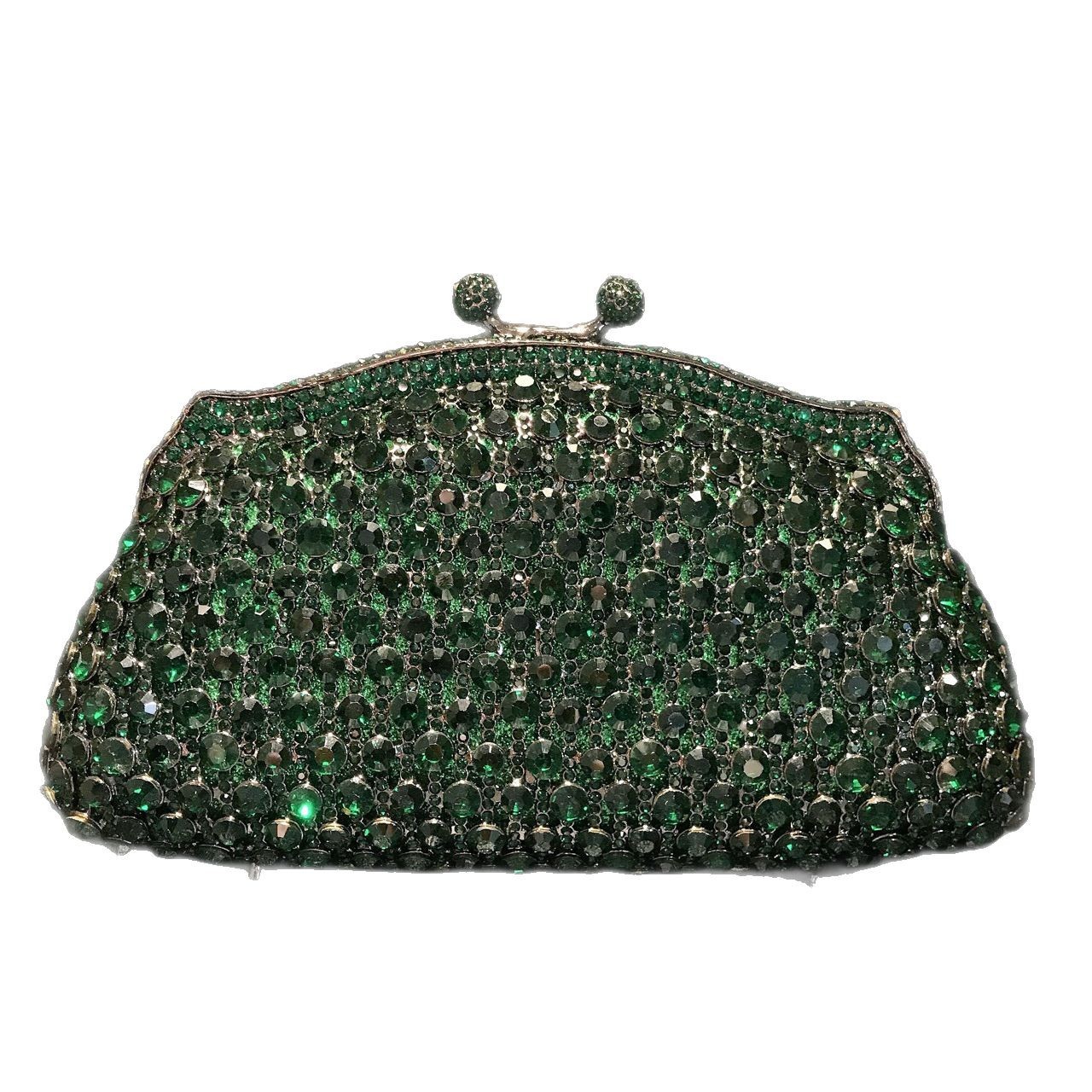 Túi clutch dạ tiệc đính kim cương thủ công kim loại rỗng — Vàng kim AB