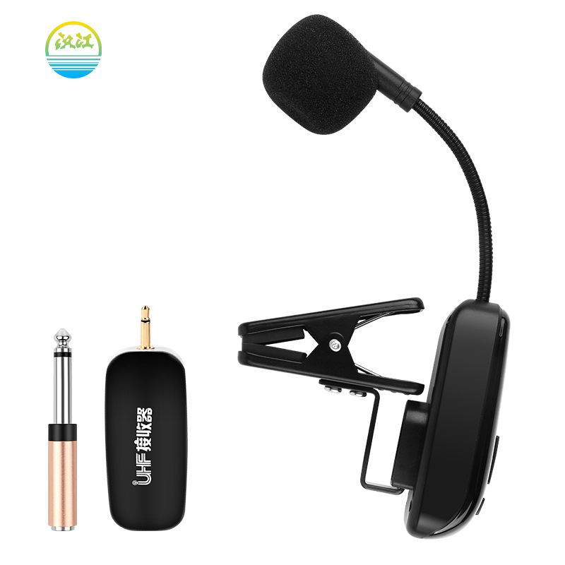 Nuevo instrumento musical: saxofón con micrófono inalámbrico para radio y actuaciones al aire libre, ideal para escenario y pickup.