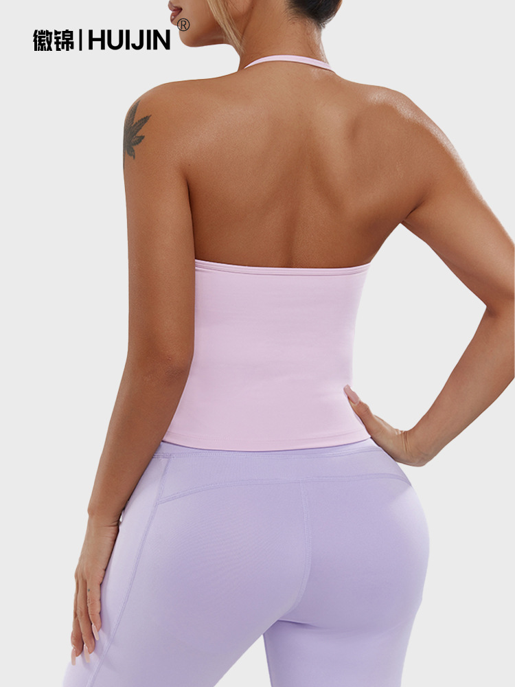 DF transfronterizo cuello descubierto espalda deportivo chaleco de fitness lu ropa interior deportivo bra de belleza espalda bra en uno