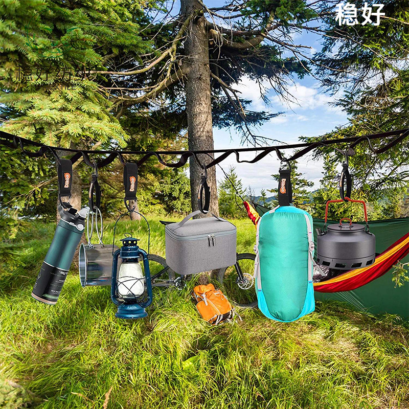 Mosquetón colgante transfronterizo objeto pesado Correa nylon correa de almacenamiento línea de extensión almacenamiento acabado objeto pesado Correa al por mayor