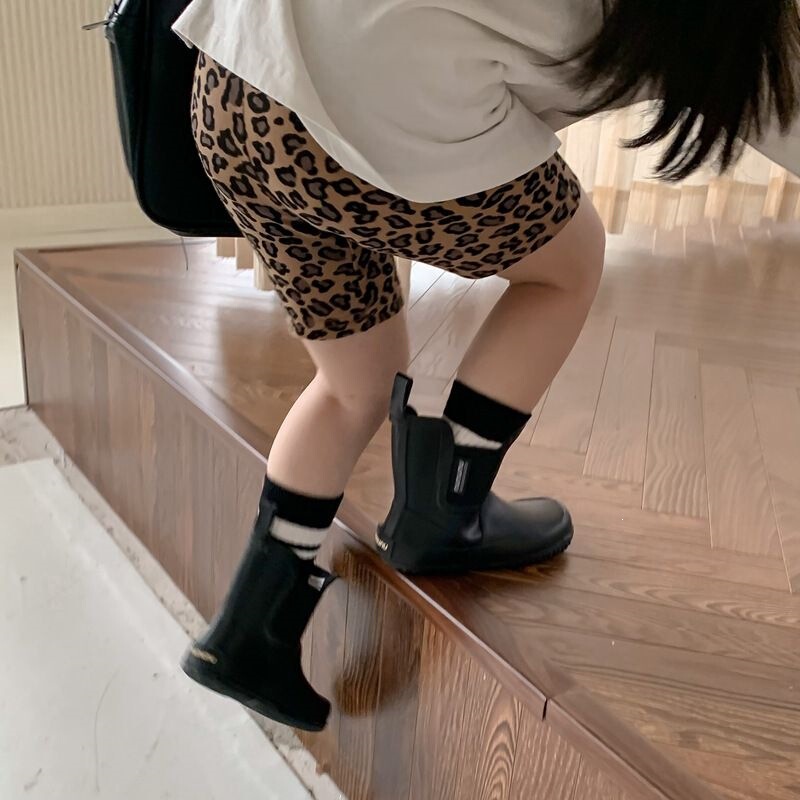 Children's Clothing 2026 New Summer Girls' Leopard Print Shorts Leggings Kids' Baby Toddler Cycling Stretch Pants