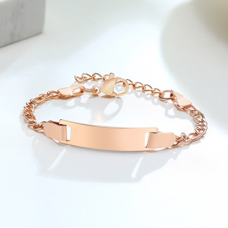 Simple Style Geometric 201 Stainless Steel Plating 18K Gold Plated Kid'S Bracelets display picture 12