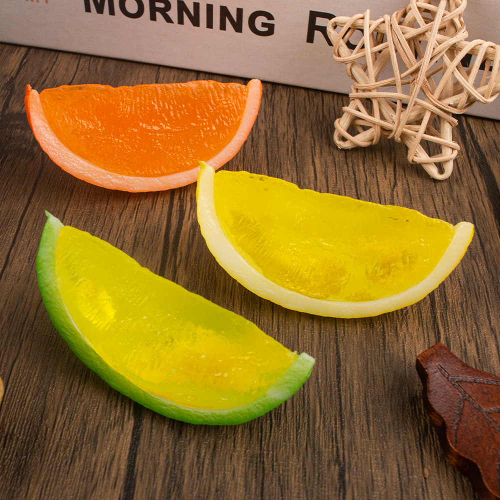 立体假水果模型仿真果冻橙子柠檬道具橘子瓣影视道具模型橱窗展示