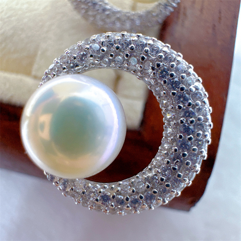 26g Weight Pearl, Zircon Inlay Material Pendant Necklace, Earrings Classification cable chain Chain Type Holiday, Daily Occasion Circle Pattern Women's Gender Inlay Design Casual, Simple Style Style Casual Simple Style Inlay Circle Pearl Zircon Pendant Necklace Earrings 11