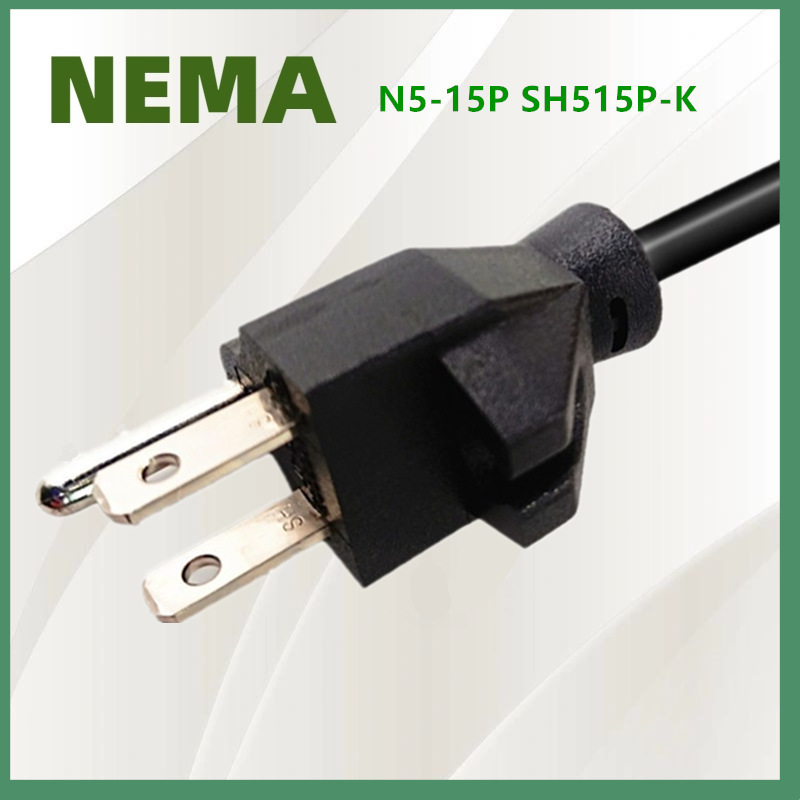 供应美标三芯带扣插头线 吸尘器美规电源线