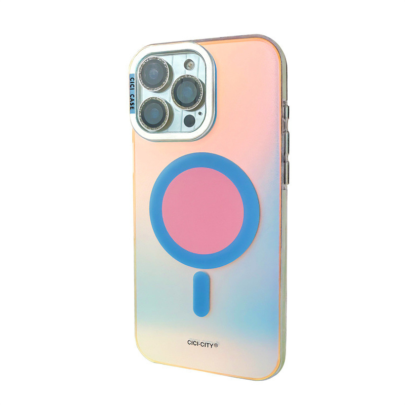 日韩撞色极光磁吸支架适用iPhone17苹果16ProMax/15/14手机壳新款|undefined