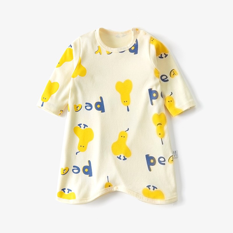 宝宝睡衣春秋婴儿衣服秋装连体衣儿童家居服纯棉全棉睡袍睡裙浴袍
