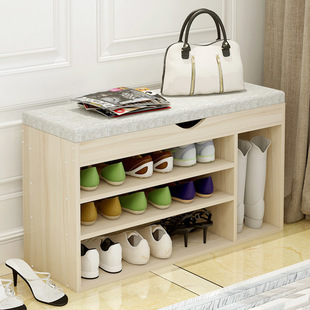 Shoe-Changing Stool at the Entrance, Shoe Cabinet-Type Storage Stool, Multi-Functional Household Shoe Rack, Sofa Stool, Economical Storage Stool