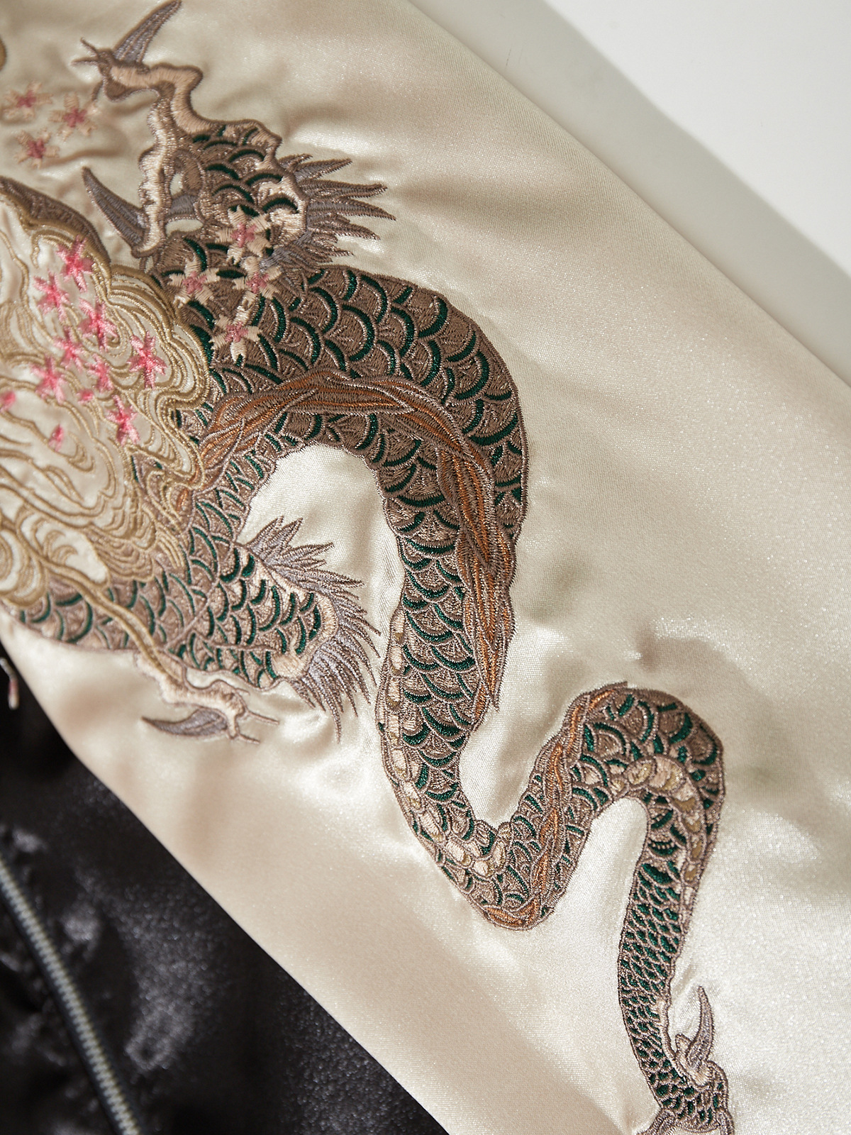 華夏君品中国風国潮重工刺繍龍ジャケットメンズファッションカジュアル龍柄野球服A013