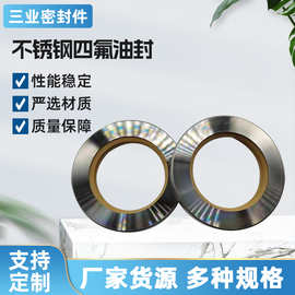 不锈钢双唇高压密封不锈钢四氟油封汽车旋转螺杆空压机ptfe密封件