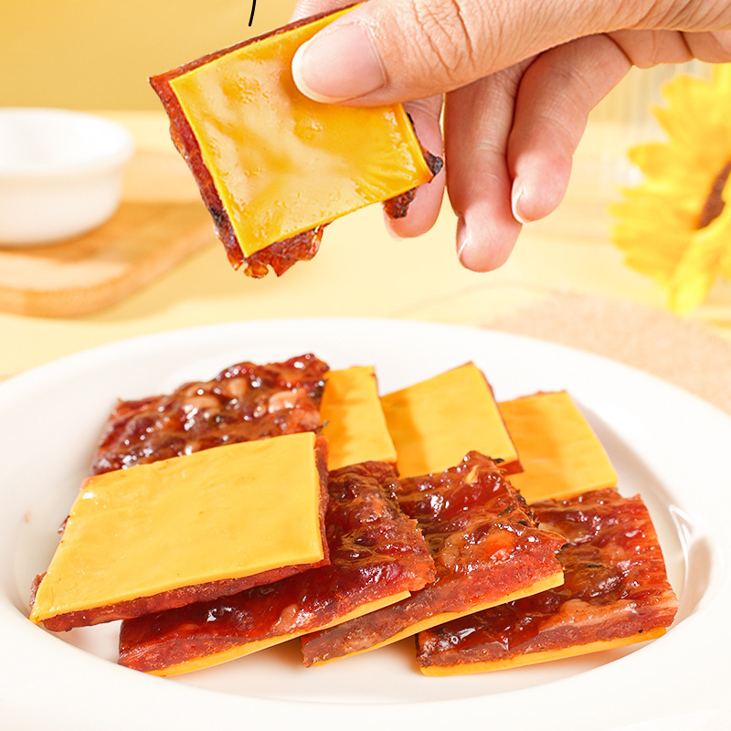 チーズポークジャーキー風味のミートスライス、ネットセレブの炭火焼きジャーキースナック、オフィスカジュアルアフタヌーンティー、ドラマスナック|undefined
