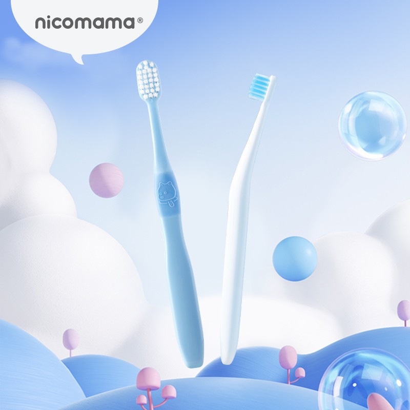 [Pack of 4] Nicomama Kidsren's Age-Specific Toothbrush, Infant Toothbrush, Ultra-Fine Soft Gum Protection
