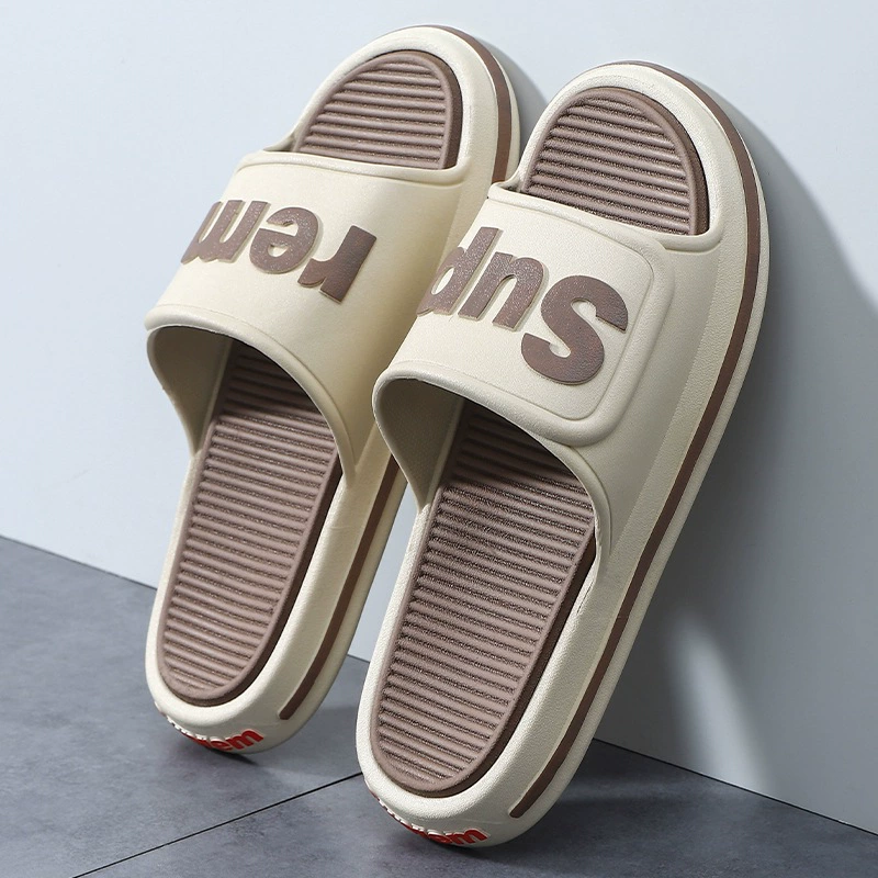 Тапочки мужские ступеньки на толстой подошве лета противоскользящие бытовые и наружные носки без запаха ног домашние тапочки оптом