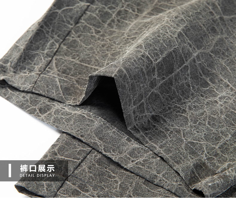 Quần dài nam lưng thun chất liệu lụa tơ tằm phong cách cổ điển — Màu xám đậm 29051 chi tiết 13