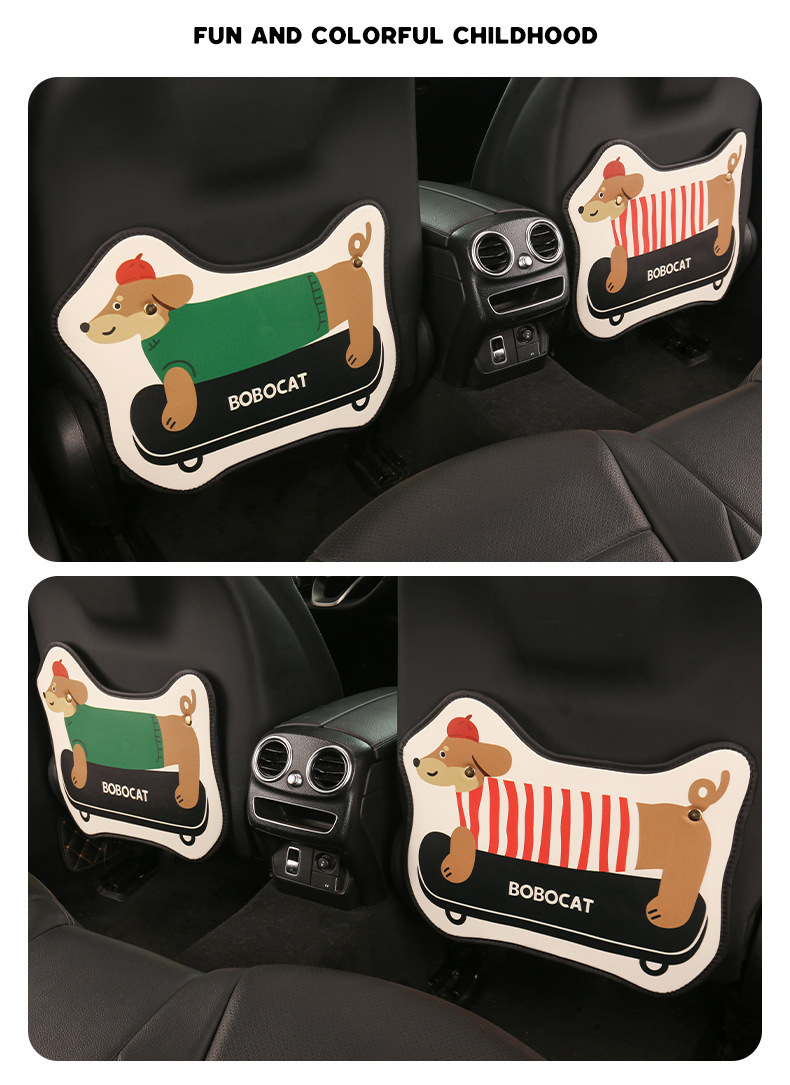 Dachshund Car Seat Back Anti-Kick Pad Rear Universal Kidsren's Stain-Resistant Car Rear Seat Protective Pad Protective Pad