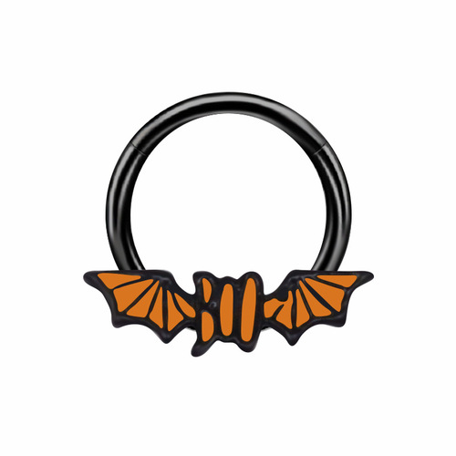 Gaby European and American cross-border bat nose ring heart-shaped breast ring chest nail skull nose ring nose decoration nose nail BR2111105