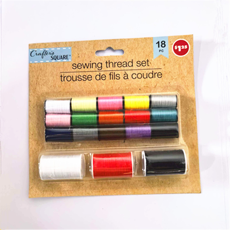 Venta caliente transfronteriza de juegos de tarjetas de absorción de agujas y hilos, tijeras y botones de gran tamaño, proveedores de súper agujas y hilos, herramientas de costura DIY image 4