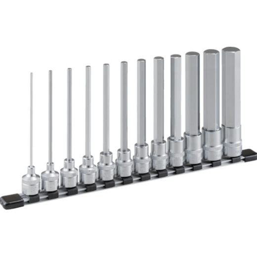 日本TONE前田 HH412LL 加长内六角套筒组 公制1/2 手动工具 12件