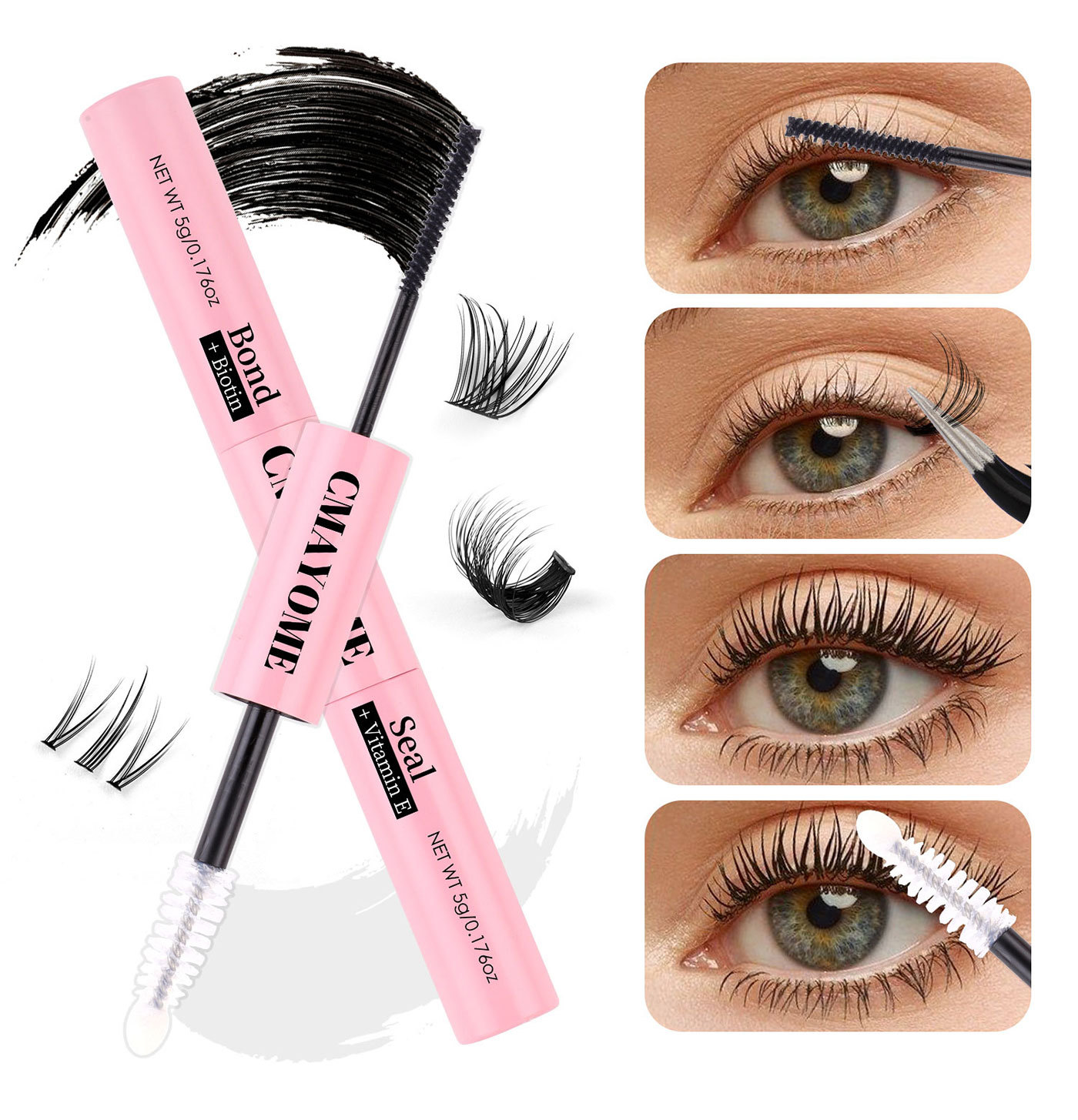 20g Weight Eyelash Glue Makeup Tools Types 1 Quantity Plastic Material Solid Color Pattern Casual, Simple Style Style Casual Simple Style Solid Color Plastic Eyelash Glue 1 3