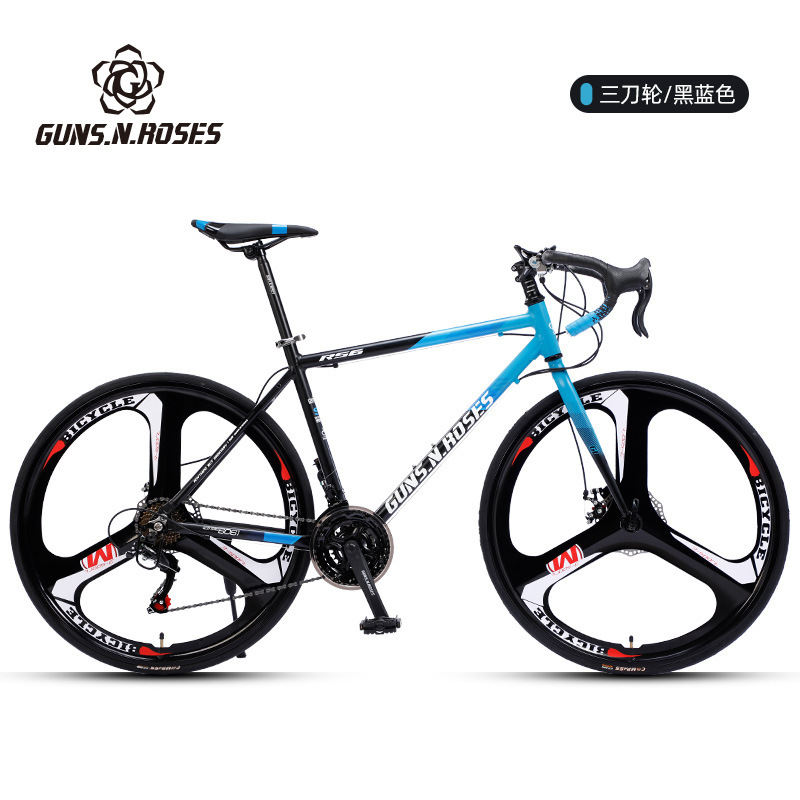 Cross-Border 700C Curved Handlebar Aluminum Alloy Road Bike 21-Speed Bicycle One-Wheel Mountain Bike Bicycle