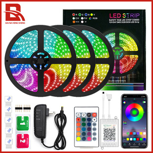 Amazon e-commerce led light with 5050RGB drop glue 12V30 light smart APP Bluetooth music soft light bar set