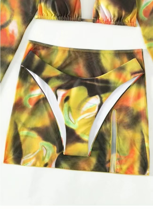 Women's Sexy Solid Color 3 Pieces Set Bikinis Swimwear display picture 25