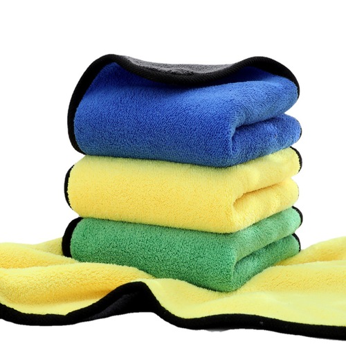 Wholesale Dual-Sided Car Cleaning Cloth, Car Wipe, Household Cleaning, Coral Fleece, Quick-Drying, Thickened, Enlarged Car Cloth