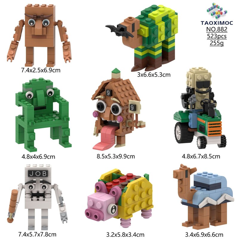 Cross-Border American Ai Shan Hai Jing Building Blocks Third Season 8-Piece Set of Monster Dolls Boys Educational Assembly Toy Ornaments Cross-Border American Ai Shan Hai Jing Building Blocks Third Season 8-Piece Set of Monster Dolls Boys Educational Assembly Toy Ornaments